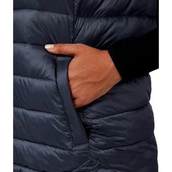 NWT 32 LADIES DEGREES HEAT LIGHTWEIGHT PACKABLE PUFFER VEST NAVY MEDIUM - Picture 2 of 3